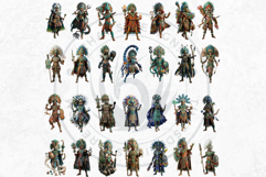 Aztec Deities Pantheon Cliparts | Ancient Mythology gods PNG Product Image 8