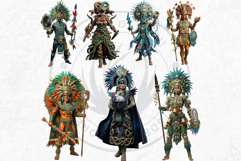 Aztec Deities Pantheon Cliparts | Ancient Mythology gods PNG Product Image 9