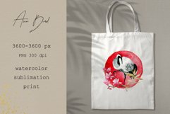 Watercolor clipart Asia Bird Sublimation ,Shirt Clothing. Product Image 3