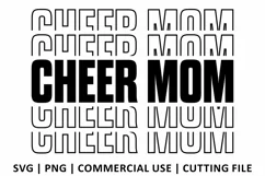 Cheer Mom SVG | Stacked SVG Product Image 2