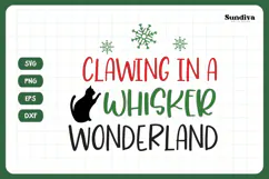 Christmas Cat Bandana Quotes SVG | Whisker Wonderland Product Image 3