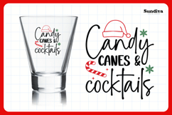 Funny Christmas Shot Glass Quote SVG | Candy Canes Cocktails Product Image 3