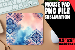 CHEERFUL MOUSE PAD SUBLIMATION PNG, Watercolor Patter Product Image 1