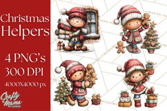 Christmas Elf Clipart Santa’s Workshop PNG Product Image 1
