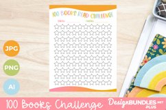 100 Books Read Challenge Tracker | Reading List Printable Product Image 1