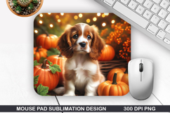 Halloween Dog Mouse Pad Sublimation, Halloween Mouse Pad PNG Product Image 1