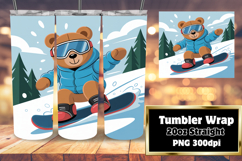 CHIC 20oz PNG Tumbler Wrap , Cute Bear Product Image 1