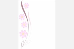 Floral background with pink flowers design element.