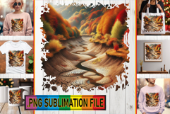 Dazzling Tote Bag Designs PNG, Autumn Product Image 1