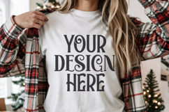White Comfort Colors 1717 Christmas Mockup, CC 1717 Product Image 1