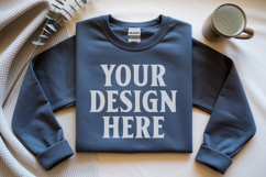 Charcoal Gildan 18000 Folded Flat Lay Mockups Product Image 1