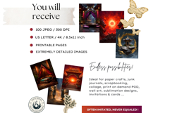 119 Chinese Fantasy Backdrops for Junk Journaling Product Image 2