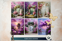 119 Chinese Fantasy Backdrops for Junk Journaling Product Image 7