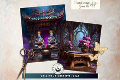 119 Chinese Fantasy Backdrops for Junk Journaling Product Image 9