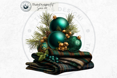 Christmas Baubles Clipart, Festive Holiday Ornaments PNG Product Image 9