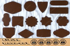 Leather Label Signs / Different Shapes Vector Cut Files 310 Product Image 1
