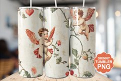 Cupid Vintage Valentine Tumbler | Valentine Tumbler Wrap Product Image 1