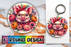 Cheerful Round Ornaments Design PNG, Cute Animals Product Image 1