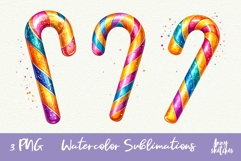 Disco Candy Cane Clipart Groovy Disco PNG Product Image 1