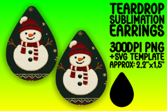 Stylish Teardrop Design for Earrings , Snowman Product Image 1