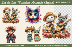 Da de Los Muertos Animals PNG Product Image 1