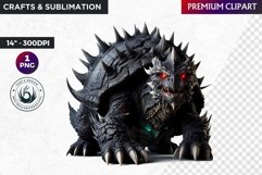 Dark Tarasque clipart,Mythological Creature, Fantasy clipart Product Image 1