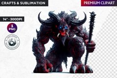 Dark Oni clipart, Mythological Creature, Fantasy clipart Product Image 1