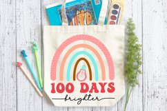 100 Days Brighter SVG, School SVG Design Product Image 3