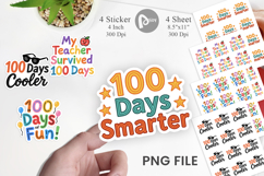 100 Days Crayon Fun Quotes Sticker Product Image 1