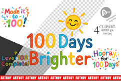 100 Days Crayon Fun Quotes Clipart Product Image 1