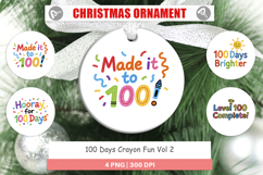 100 Days Crayon Fun Quotes Ornament Product Image 1