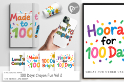 Crayon Fun 100 Days Digital Paper Product Image 1