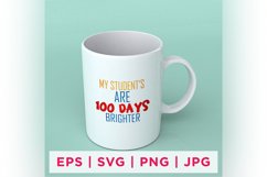 MY STUDENT&#039;S ARE 100 DAYS BRIGHTER Quote Stickers 11 Product Image 1