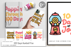 Gumball Fun 100 Days Digital Paper Product Image 1