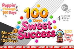 100 Days Gumball Fun Quotes Clipart Product Image 1