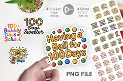 100 Days Gumball Fun Quotes Sticker Product Image 1