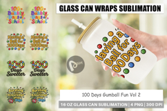 100 Days Gumball Fun Quotes Glass Can Product Image 1