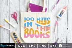 100 Days In The Books SVG, School SVG Design Product Image 3