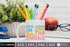 100 Days In The Books SVG, School SVG Design Product Image 2
