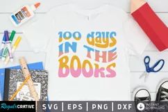 100 Days In The Books SVG, School SVG Design Product Image 1