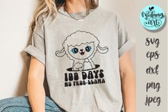 100 days no probllama svg, back to school svg Product Image 1