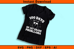 100 Days of 1st Grade No Probllama SVG Product Image 3