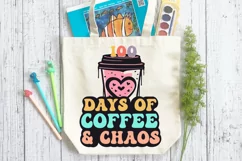 100 Days Of Coffee And Chaos SVG, School SVG Design Product Image 3