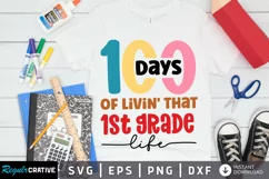 100 Days Of Livin' That SVG, School SVG Design Product Image 3