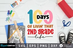 100 Days Of Livin' That SVG, School SVG Design Product Image 1