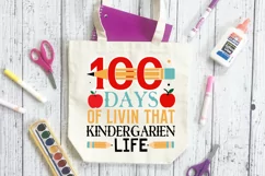 100 Days Of Livin' That SVG, School SVG Design Product Image 3