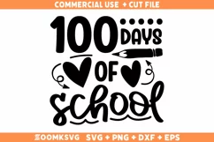 100 days of school SVG, Back to School SVG cut file laser Product Image 1