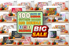100 days of school Cutting Board PNG Sublimation Bundle Product Image 1