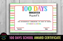 100th day of school certificates for students- 100 days of school reward certificates