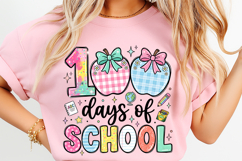 100 days school png, colorful bows png, school bow design, teacher sublimation, classroom png, student shirt design, school celebration, back to school png, bow clipart png, school t shirt design